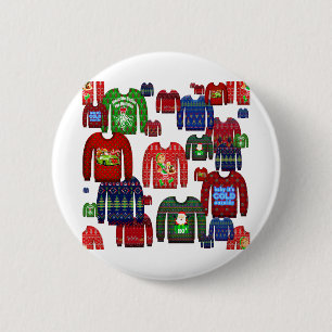 ugly christmas sweaters 6 cm round badge