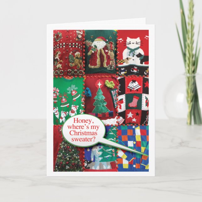 Ugly Christmas Sweaters Card (Front)