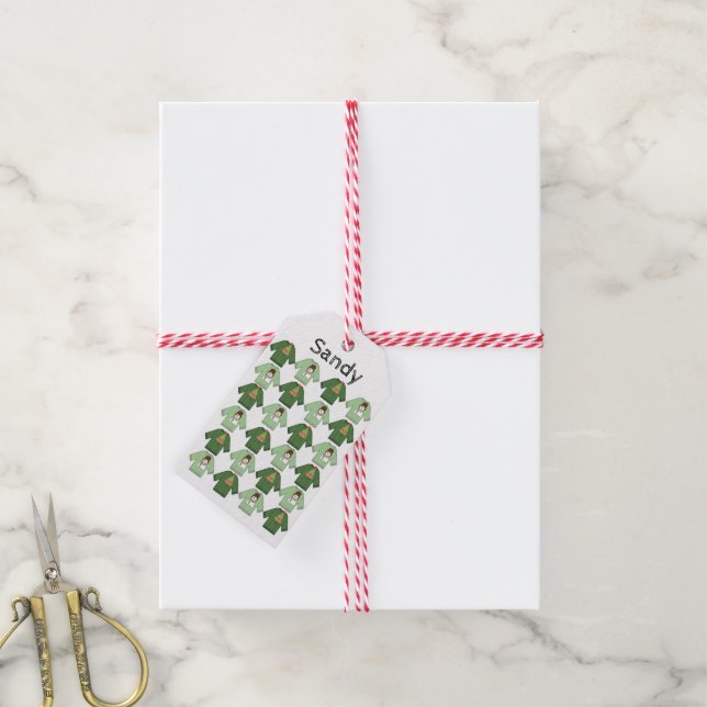 Ugly Christmas Sweaters Gift Tags  (With Twine)