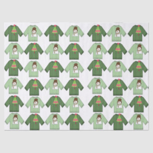 Ugly Christmas Sweaters Green Tissue Paper 