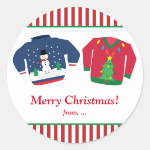 Ugly Christmas Sweaters Holiday Party Sticker