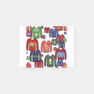 ugly christmas sweaters post-it notes