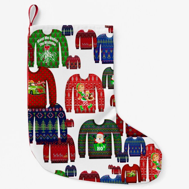 ugly christmas sweaters small christmas stocking (Front)