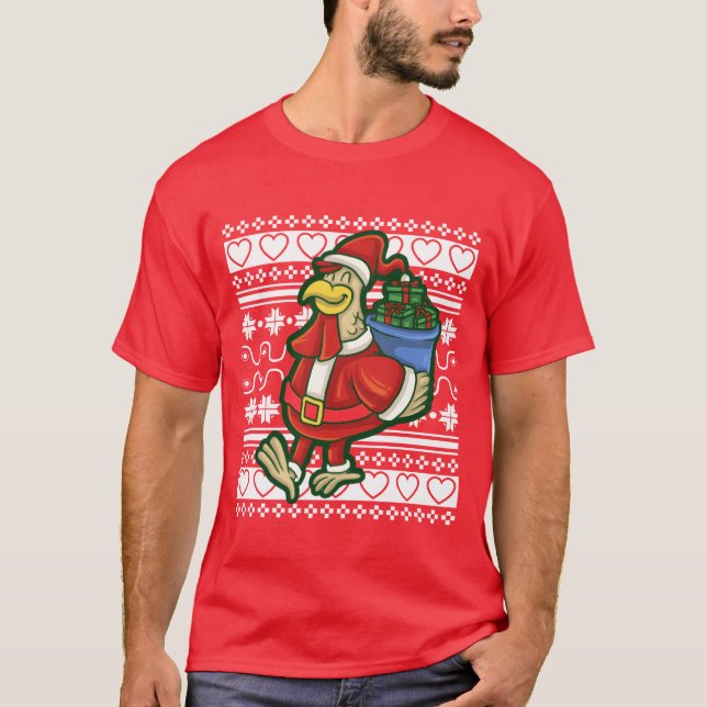 Ugly Christmas Sweatershirt Christmas Duck friends T-Shirt (Front)