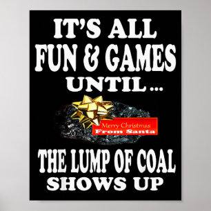 Ugly Christmas T Shirt Naughty Kid Men Women Lump Poster