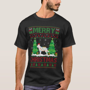 Ugly Christmas Tree Lighting Australian Cattle Dog T-Shirt