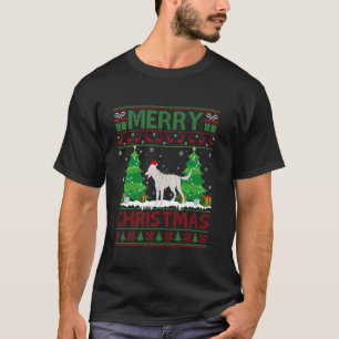 Ugly Christmas Tree Lighting Belgian Malinois Dog T-Shirt