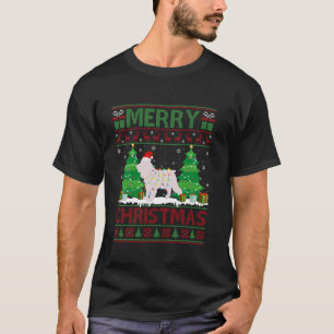 Ugly Christmas Tree Lighting Field Spaniel Dog Ugl T-Shirt