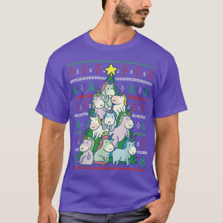 Ugly Christmas Unicorn Christmas Tree  T-Shirt