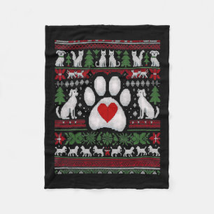Ugly Christmas Veterinarian Animals Dogs Cats Merr Fleece Blanket