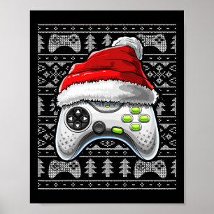 Ugly Christmas Video Game Controller Christmas Gam Poster