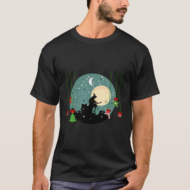 Ugly Christmas Witch Befana Epiphany Pudding T-Shirt (Front)