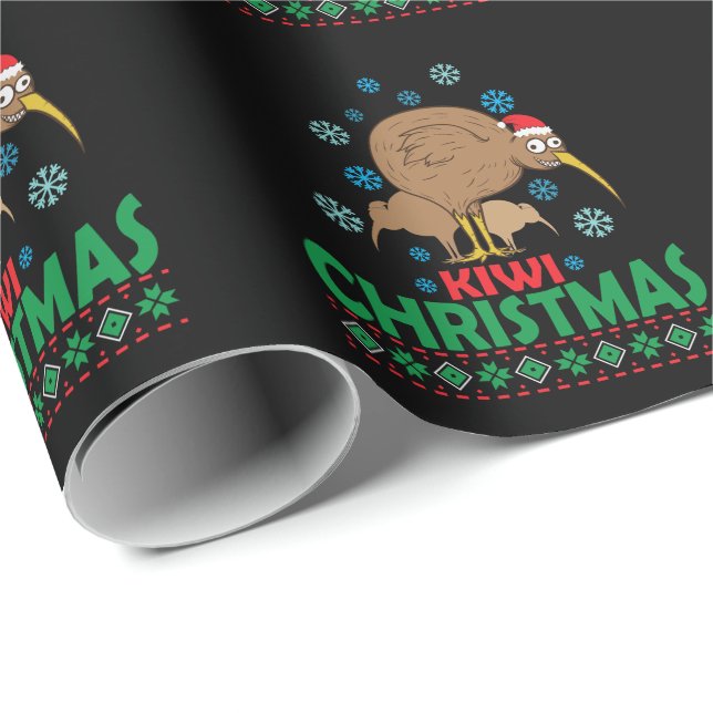 Ugly Christmas with Kiwi Vogel from New Zealand Wrapping Paper (Roll Corner)