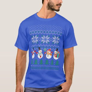 Ugly Christmas XMas Tree Snowman Santa Claus New Y T-Shirt