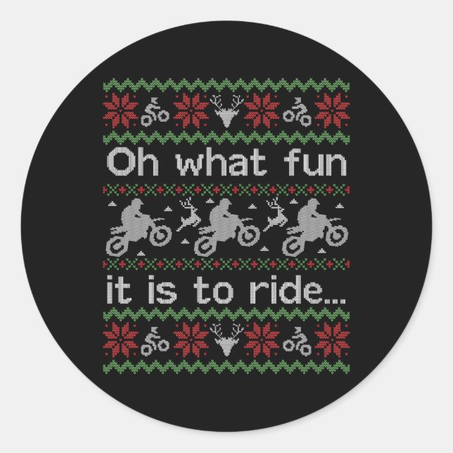 Ugly Dirt Bike Motorcycle Classic Round Sticker (Front)