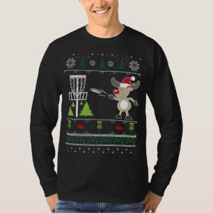 Ugly Disc Golf Christmas Sweater Reindeer Sleigh