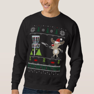 Ugly Disc Golf Christmas Sweater Reindeer Sleigh