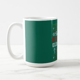 Ugly Electrician Xmas Gift Santa Loves Electrician Coffee Mug