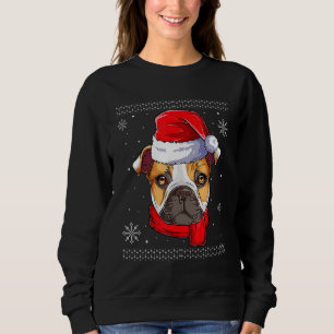 Ugly English Bulldog Santa Claus Kids Apparel Chri Sweatshirt