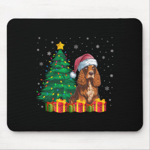 Ugly Er Spaniel Santa Hat Christmas Lights Dog Lov Mouse Pad