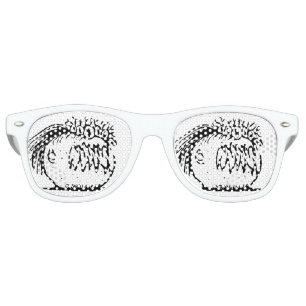 Ugly fantasy monster drawing retro sunglasses