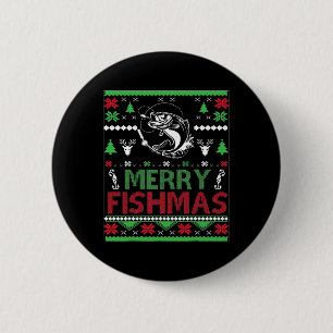 Ugly Fishing Christmas B Fish Apparel 6 Cm Round Badge