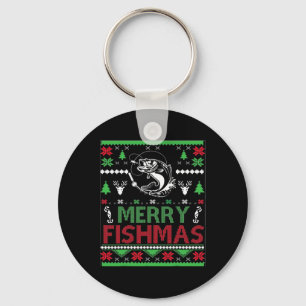 Ugly Fishing Christmas B Fish Apparel Key Ring
