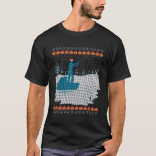 Ugly Fishing Christmas Bass Fish Apparel Merry Fis T-Shirt