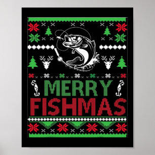 Ugly Fishing Christmas Byb Fish Apparel Poster