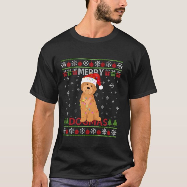 Ugly Funny Merry Dogmas Havanese Xmas Dog Santa Ha T-Shirt (Front)
