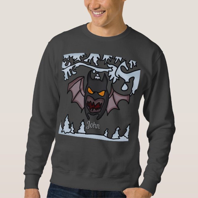 Ugly Funny Winter Bat Sweatshirt (Front)