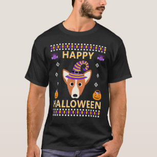 Ugly Halloween Costume Corgi Husky Dog T-Shirt