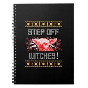 Ugly Halloween Sweater  Chihuahua Step Off Witches Notebook