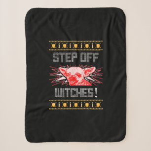Ugly Halloween Sweater Chihuahua Step Off Witches Sherpa Blanket
