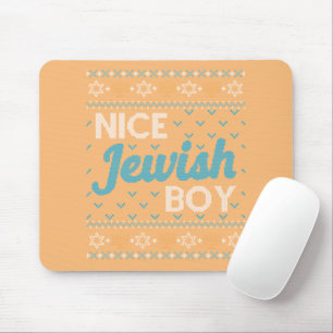 Ugly Hanukkah Nice Jewish Boy Matching Mouse Pad