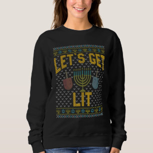 Ugly Hanukkah Sweater  Let's Get Lit Drinking 1