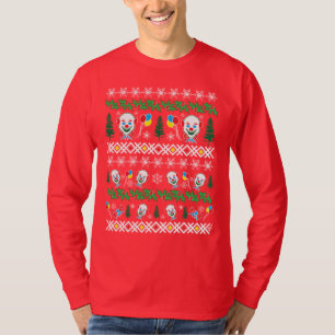 Ugly Holiday Christmas Clowns T-Shirt
