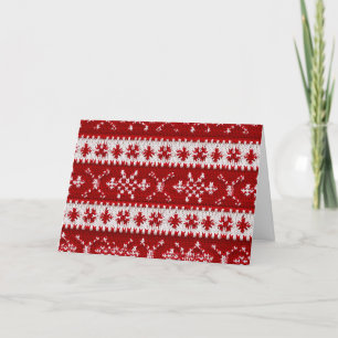 Ugly Holiday Sweater greeting card w/ custom text