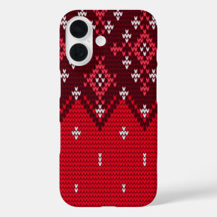 Ugly Holidays Sweater Folk Pattern iPhone 16 Case