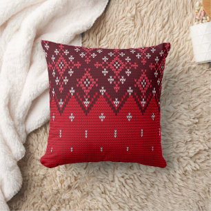 Ugly Holidays Sweater Folk Pattern Cushion