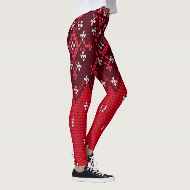 Ugly Holidays Sweater Folk Pattern Leggings (Right)