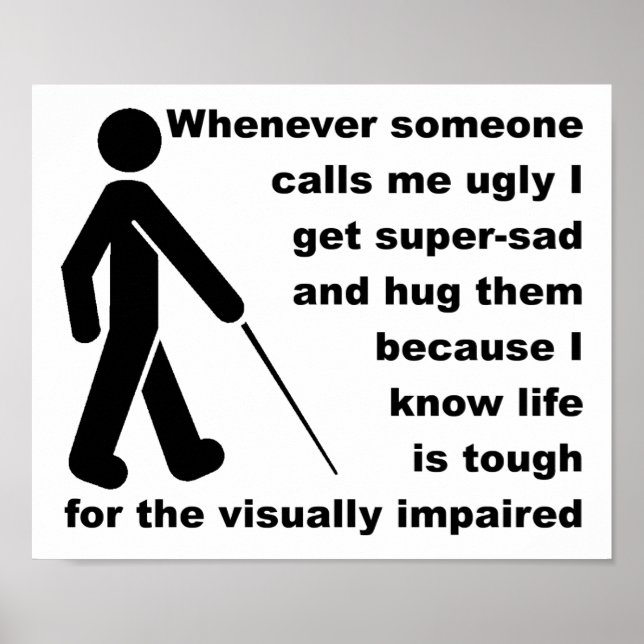 Ugly Hug Funny Poster Sign (Front)