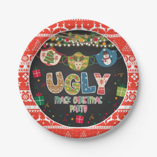 Ugly Mask Christmas Party Plate