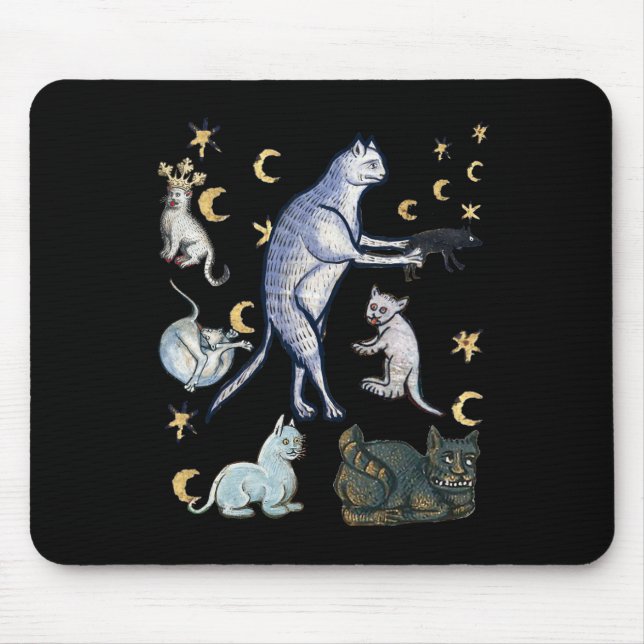 Ugly Mediaeval Cats  Mouse Pad (Front)