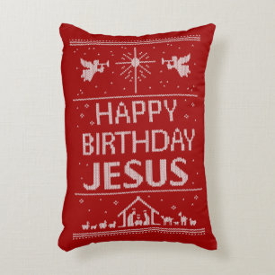 Ugly Merry Christmas Sweater Christian Religious Decorative Cushion