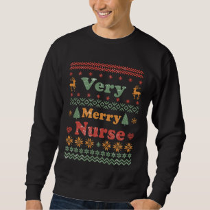 Ugly Merry Christmas sweater nurse vintage