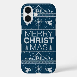 Ugly Merry Christmas Sweater Religious Religion iPhone 16 Case