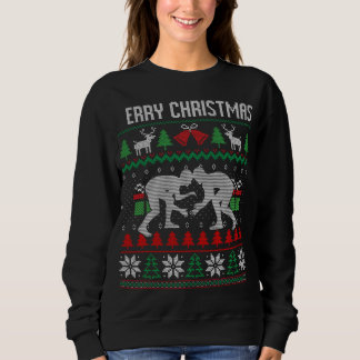Ugly Merry Christmas Wrestling Wrestler Santa Xmas Sweatshirt