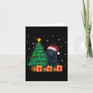 Ugly Newfoundland Santa Hat Christmas Lights Dog L Card