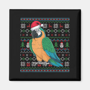 Ugly Parrot Lovers Xmas Sweater Santa Christmas Magnet